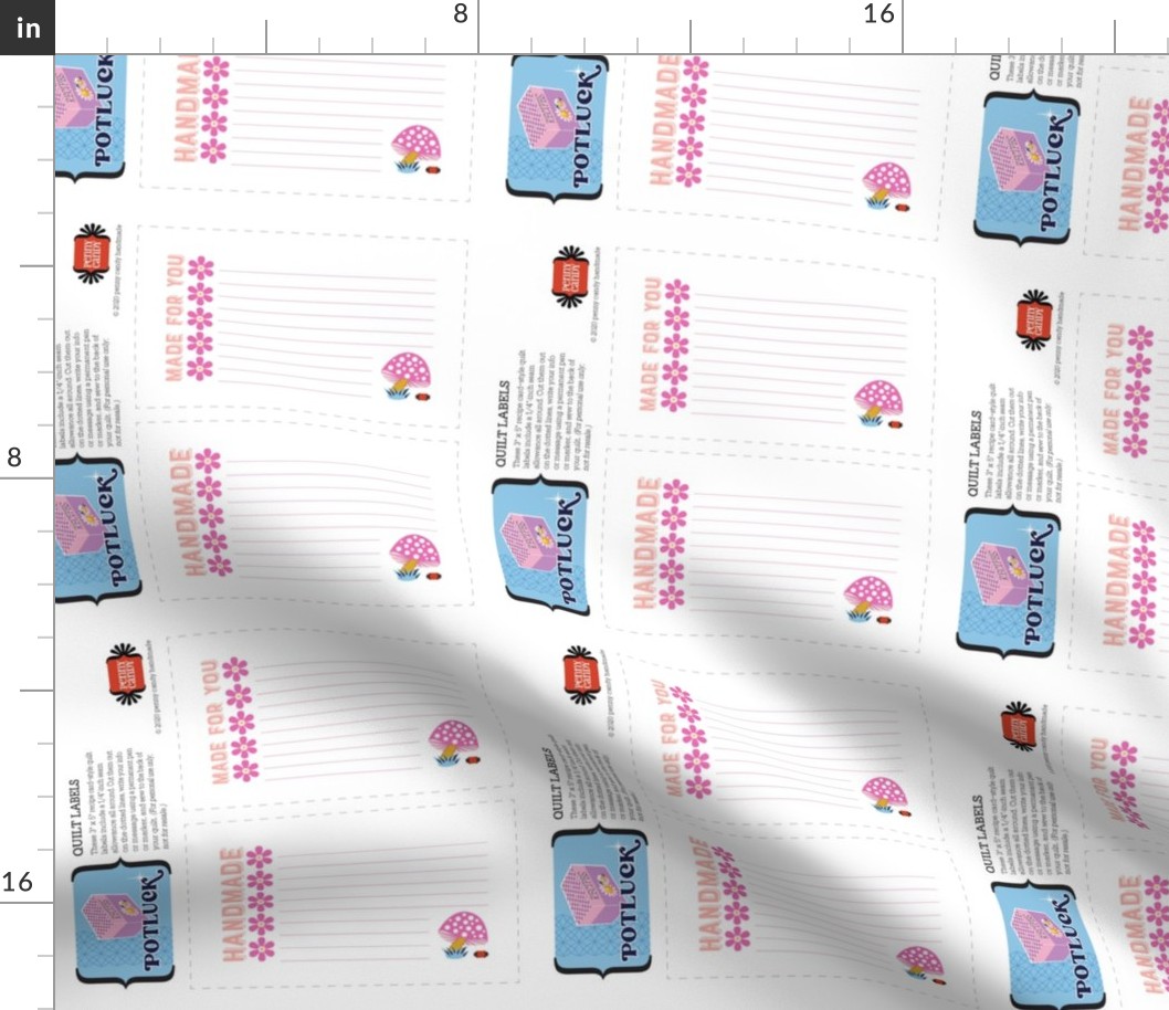 Potluck Quilt Labels* (Mushroom)