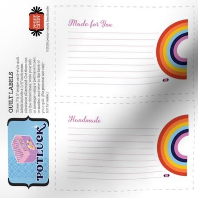 Potluck Quilt Labels* (Rainbow)