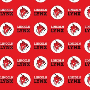 Lincoln Lynx Logos on Red