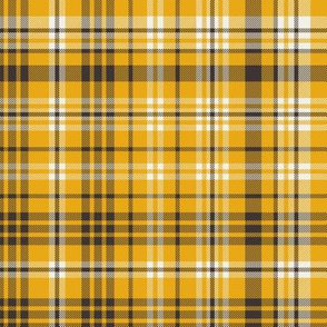 fall plaid fabric -  golden yellow