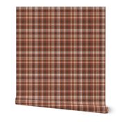 fall plaid fabric -  brownie