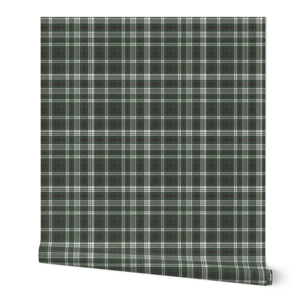 fall plaid fabric -  forest green