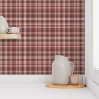 fall plaid fabric - redwood