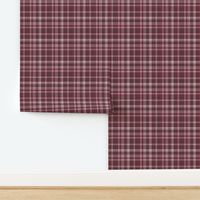 fall plaid fabric -  burgundy