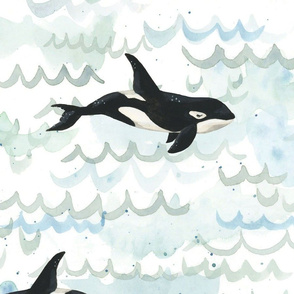 Orcas and Waves - Larger Scale