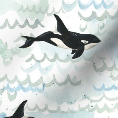 Orcas and Waves - Smaller Scale