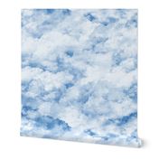 FLUFFY CLOUDS - BRIGHT BLUE