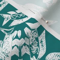 Protect Wild Ocean Fish White on Teal