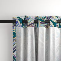 Teal, Royal Blue and Purple Art Deco - large