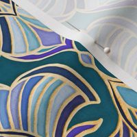 Teal, Royal Blue and Purple Art Deco - medium