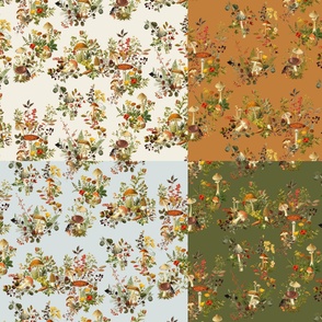 Fat Quarters Woodland Foliage Set 1 // standard