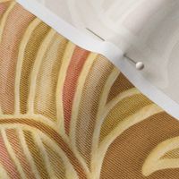 Golden Tan, Caramel and Cream Art Deco Fan - large