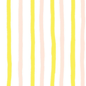 Pink Yellow Crayon Stripes