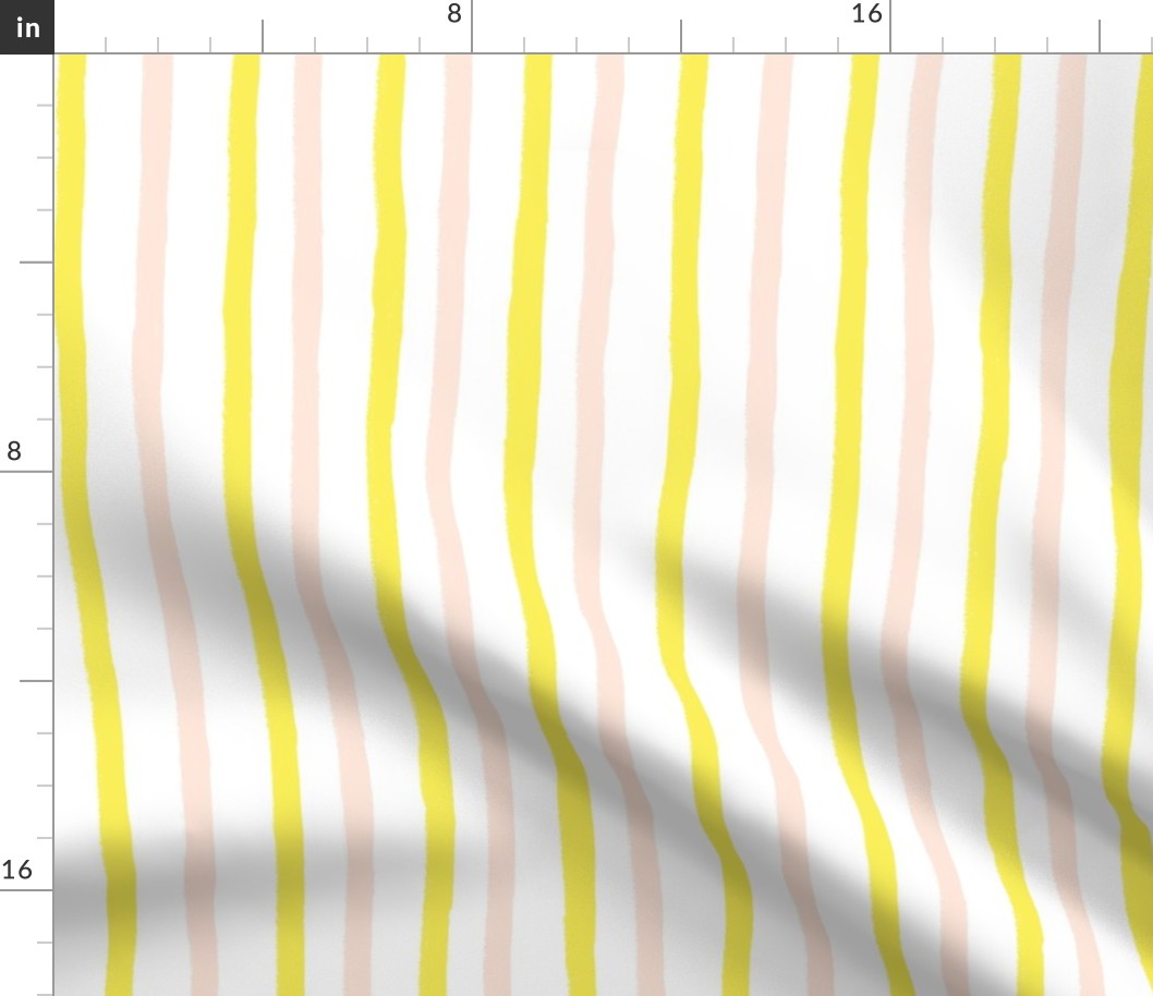 Pink Yellow Crayon Stripes