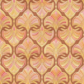 Terracotta, Pink and Gold Art Deco - medium