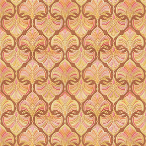 Terracotta, Pink and Gold Art Deco - small