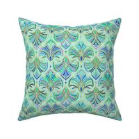 Bright Jade Green, Emerald and Turquoise Art Deco - small