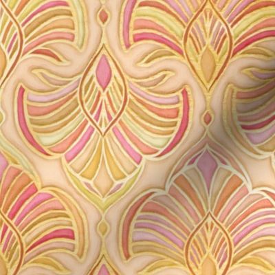 Rose Gold and Apricot Gilded Art Deco - medium