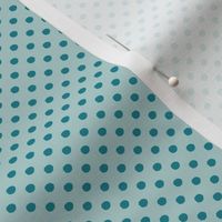 Marjorie Dots - Teal on Light Blue