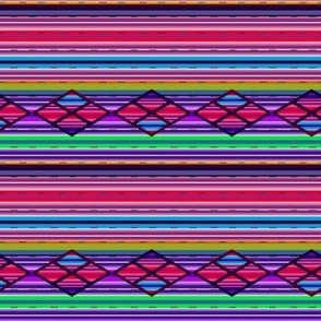 Pink and Purple Diamond Serape Saltillo