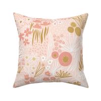Calming Flower Meadow Pink Gold White