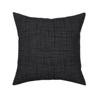 Lilium Charcoal Black Textured Solid - Faux Linen Texture