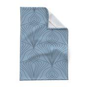 Art Nouveau diamond wallpaper scale in stone blue by Pippa Shaw