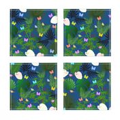 Butterfly House - classic blue, large 