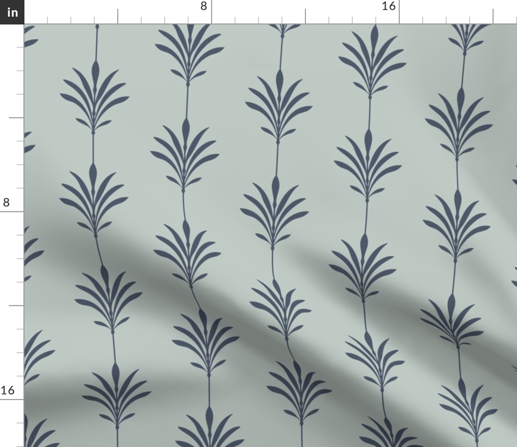 Zen Deco, Sparse - Dark Blue, Dusty Blue - Medium