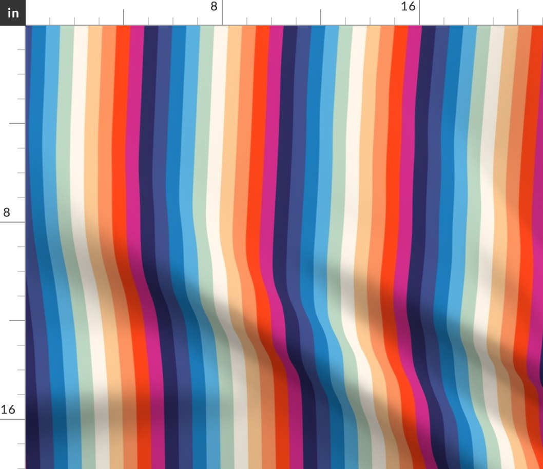 Retro Rainbow stripe M by Pippa Shaw