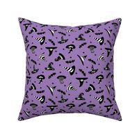 witches hat fabric - halloween fabric - light purple