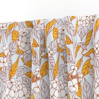 Golden leaf hydrangeas pattern