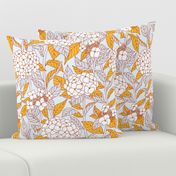 Golden leaf hydrangeas pattern