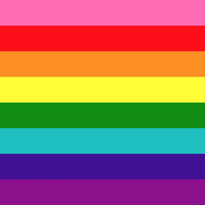 LGBT Eight Rainbow 3" Stripes - Extra Large