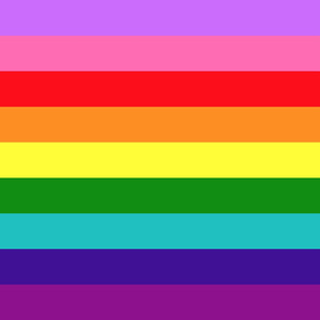 LGBT Nine Rainbow 3" Stripes - Extra large