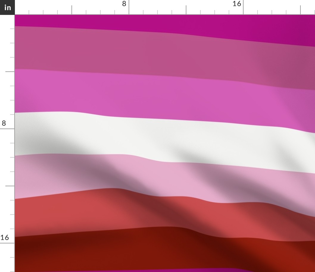 Lipstic Lesbian Pride 3" Stripes - Extra Large