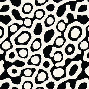 Black and White Coral Ocean Beach Coral Pattern, Ocean Pattern