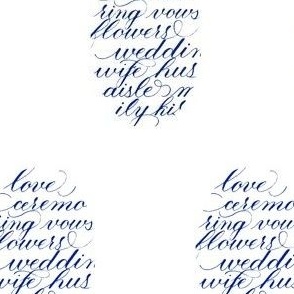Royal Blue Wedding Word Collage