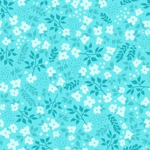 Ditsy Floral - Aqua