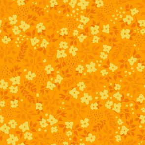 Ditsy Floral - Citrus Orange 