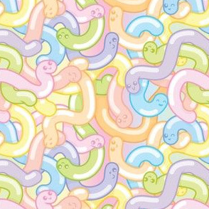 Cheerful Pastel Worms
