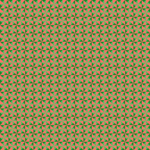 color block pinwheel dark green
