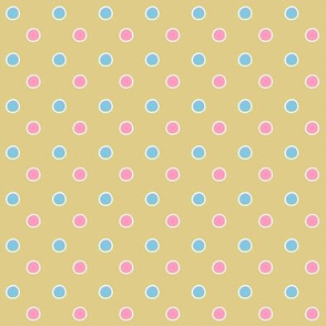 Wee Lil Nature Baby, Polka-dots - Blue Yellow Pink small    