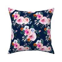 summer beach rose-Navy