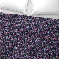 Anali floral pinks on navy