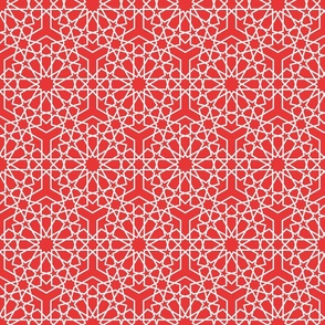 Lace Islamic geometrics red