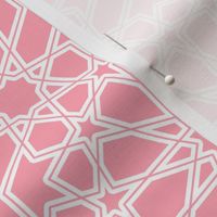 Vintage Islamic lace geometrics pastel pink