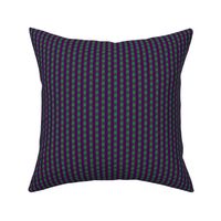 JP6 - Miniature -  Art Deco Checked Stripes in  Purple and Grass Green