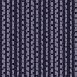 JP16 - Miniature - Art Deco Checked Stripes in Dusty Purple and Lavender