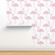 Pink flamingo abstract seamless pattern 